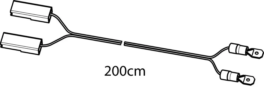 Kabel mit zwei Anschlüssen, geeignet für verschiedene Anwendungen, dargestellt im einfachen Design. Ideal Standard Produkt.